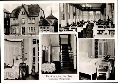 Ak Nordseebad Wangerooge in Ostfriesland, Pension Haus Jacobs, Elisabeth Anna Str. 29