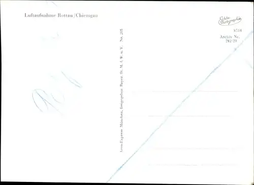 Ak Rottau Grassau im Chiemgau, Fliegeraufnahme