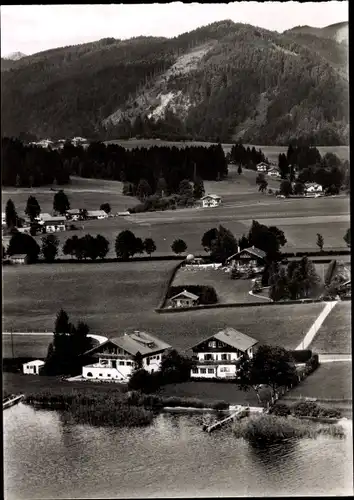 Ak Bad Wiessee in Oberbayern, Jacobs-Leptihn "Haus am See", Luftbild