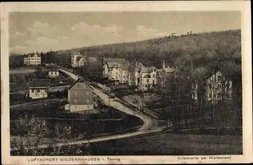 Ak Niedernhausen im Rheingau Taunus Kreis, Villenviertel am Waldesrand