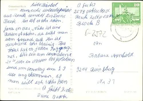 Ak Ostseebad Rerik, Lesecafé, Außenansicht