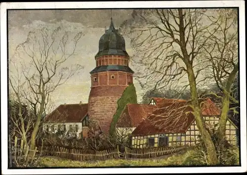 Künstler Ak Diepholz in Niedersachsen, Blick auf das Schloss