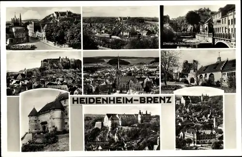 Ak Heidenheim an der Brenz, Total, Schlosshof, Schloss Hellenstein