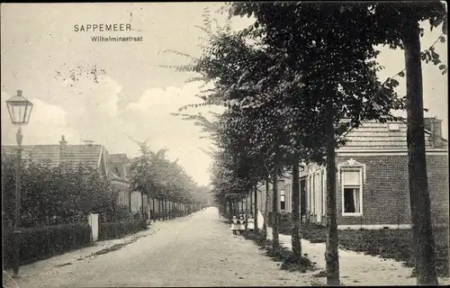 Ak Sappemeer Groningen Niederlande, Wilhelminastraat