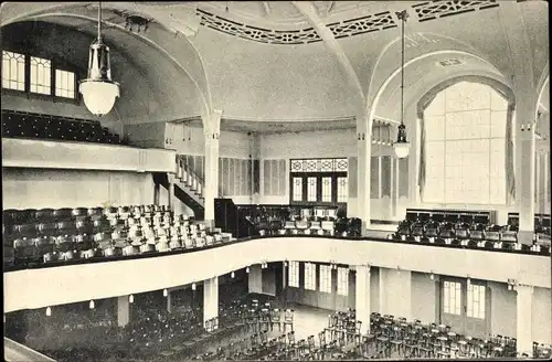 Ak Landau in der Pfalz, Festhalle, Grosser Saal, Seitenansicht