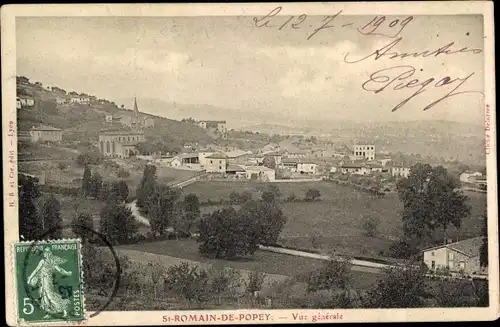 Ak Saint-Romain-de-Popey Rhône, Vue generale