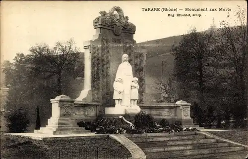 Ak Tarare Rhône, Monument aux Morts