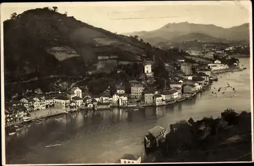 Ak Donostia San Sebastian Baskenland, Vista de Pasages San Juan