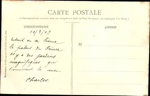 Ak Monaco, La Ville, Le Rocher