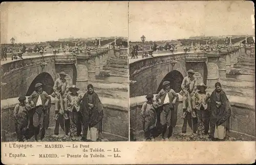 Stereo Ak Madrid Spanien, Puente de Toledo