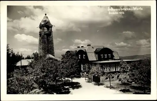 Foto Ak Nová Ves nad Nisou Neudorf Neiße Reg. Reichenberg, Schwarzbrunn Warte