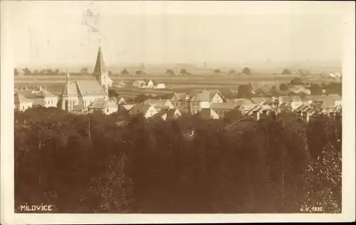 Foto Ak Milovice nad Labem Milowitz Mittelböhmen, Teilansicht