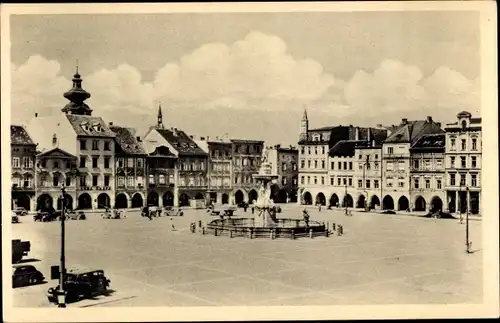 Ak České Budějovice Budweis Südböhmen, Marktplatz