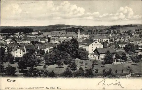 Ak Uster Kanton Zürich, Totalansicht der Ortschaft