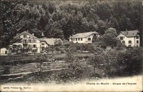 Ak Champ du Moulin Kanton Jura, Hotel de la Truite, Gorges de l'Areuse