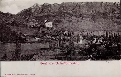 Ak Buchs Werdenberg Kanton Sankt Gallen, Blick auf den Ort
