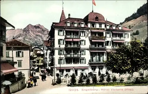 Ak Engelberg Kanton Obwalden Schweiz, Hotel Victoria
