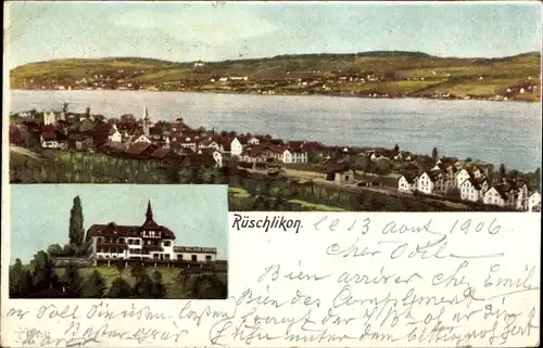 Ak Rüschlikon Kt. Zürich Schweiz, Totalansicht der Ortschaft