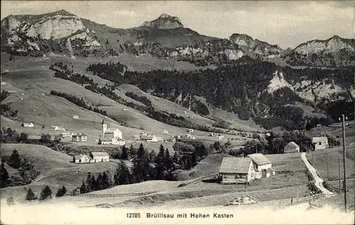 Ak Brülisau Rüte Kt. Appenzell Innerrhoden, Blick auf den Ort, Hoher Kasten