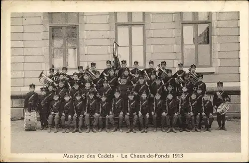 Ak La Chaux de Fonds Kanton Neuenburg, Musique des Cadets 1913