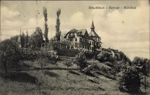 Ak Rüschlikon Kt. Zürich Schweiz, Belvoir, Nidelbad