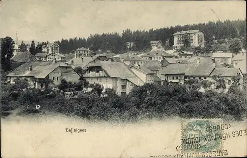 Ak Ballaigues Kanton Waadt, Blick auf den Ort