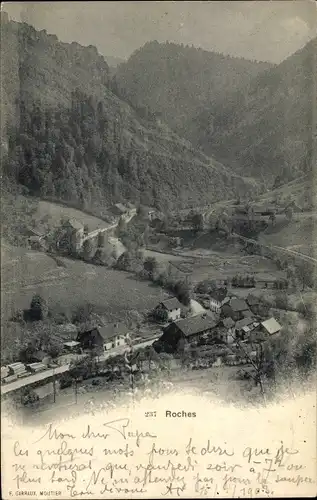 Ak Roches Kt. Bern Schweiz, Blick auf den Ort