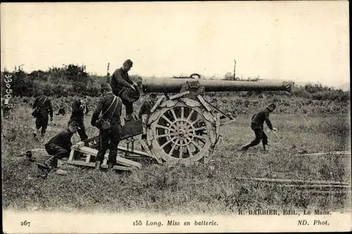 Ak 155 long Mise en batterie, Geschütz, Französische Soldaten