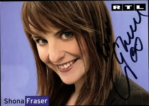 Ak Schauspielerin Shona Fraser, RTL, Autogramm