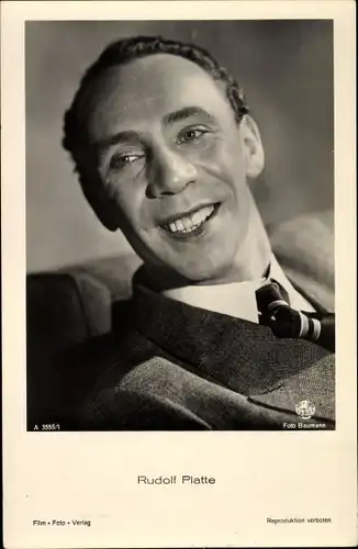 Ak Schauspieler Rudolf Platte, Portrait