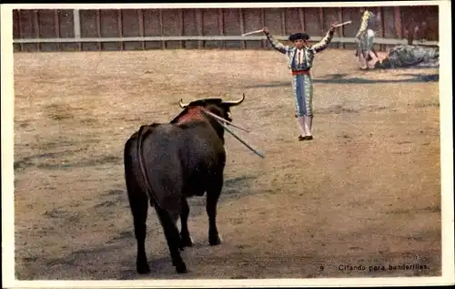 Ak Stierkampf, Citando para banderillas