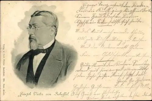 Ak Schriftsteller und Dichter Joseph Victor von Scheffel, Portrait