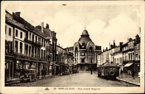 Ak Bar le Duc Meuse, Rue Andre-Maginot, Geschäfte