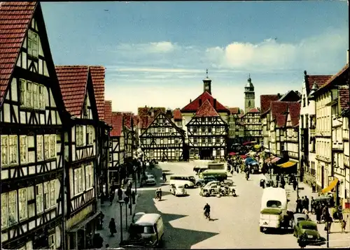 Ak Eschwege an der Werra Hessen, Marktplatz mit altem Rathaus