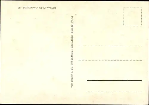 Ak Weddewarden Bremerhaven, Dampfer, Leuchtturm, Wohnhäuser