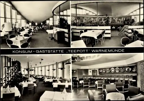 Ak Rostock Warnemünde, Konsum Gaststätte Teepott