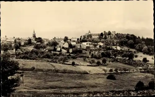 Ak Frauenstein im Erzgebirge, Panorama, Teilansicht