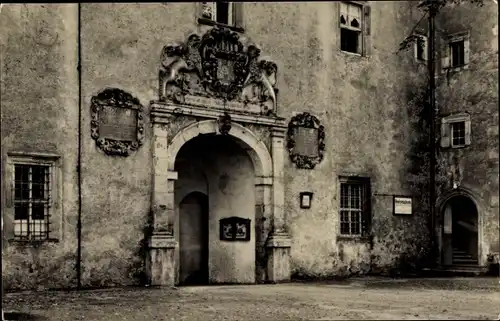 Ak Augustusburg Sachsen, Schlosstor