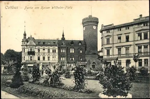 Ak Cottbus in der Niederlausitz, Partie am Kaiser Wilhelm Platz