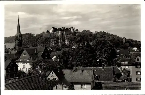 Ak Heidenheim an der Brenz, Teilansicht mit Blick nach Schloss Hellenstein