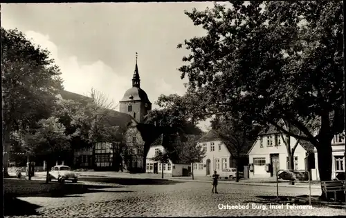 Ak Burg auf der Insel Fehmarn, Platz, Kirche