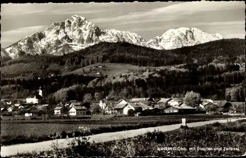 Ak Ainring in Oberbayern, Teilansicht mit Staufen und Zwiesel