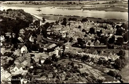 Ak Hitzacker an der Elbe, Fliegeraufnahme