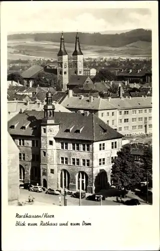 Ak Nordhausen am Harz, Rathaus, Dom