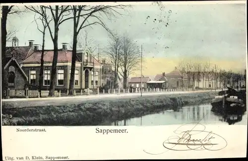 Ak Sappemeer Groningen Niederlande, Noorderstraat