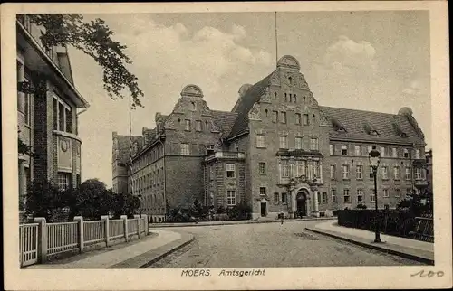 Ak Moers, Außenblick aufs Amtsgericht, Umgebung