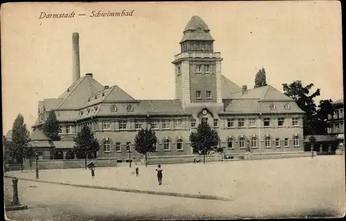 Ak Darmstadt in Hessen, Schwimmbad