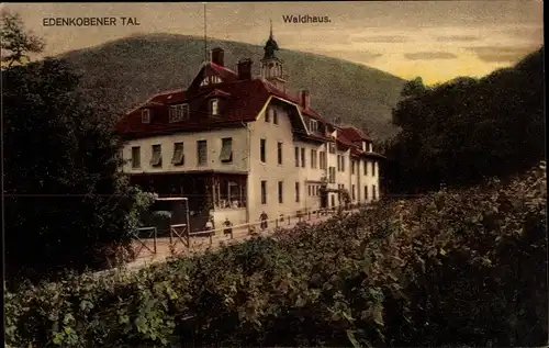 Ak Edenkoben Rheinland, Blick auf Waldhaus mit Feld