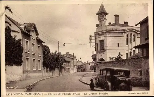 Ak Le Point du Jour Rhône, Chemin de l'Etoile d'Alai, le Groupe Scolaire