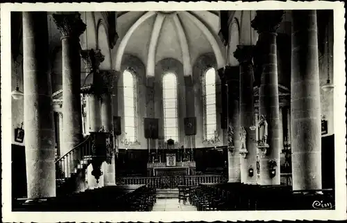 Ak Saint-Igny-de-Vers Rhône, Interieur de l'Eglise